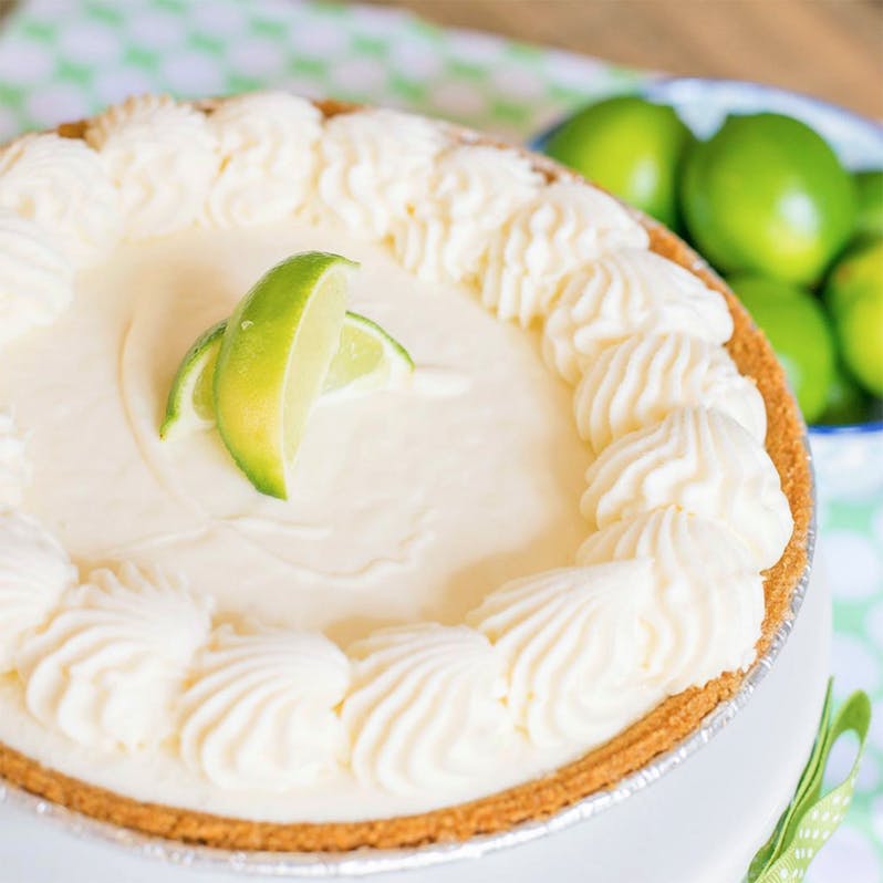Picture of a mini key lime pie from the Key West Key Lime Pie company.